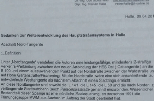 neue Stadtautobahn in Halle Saale Nordtangente Halle Saale